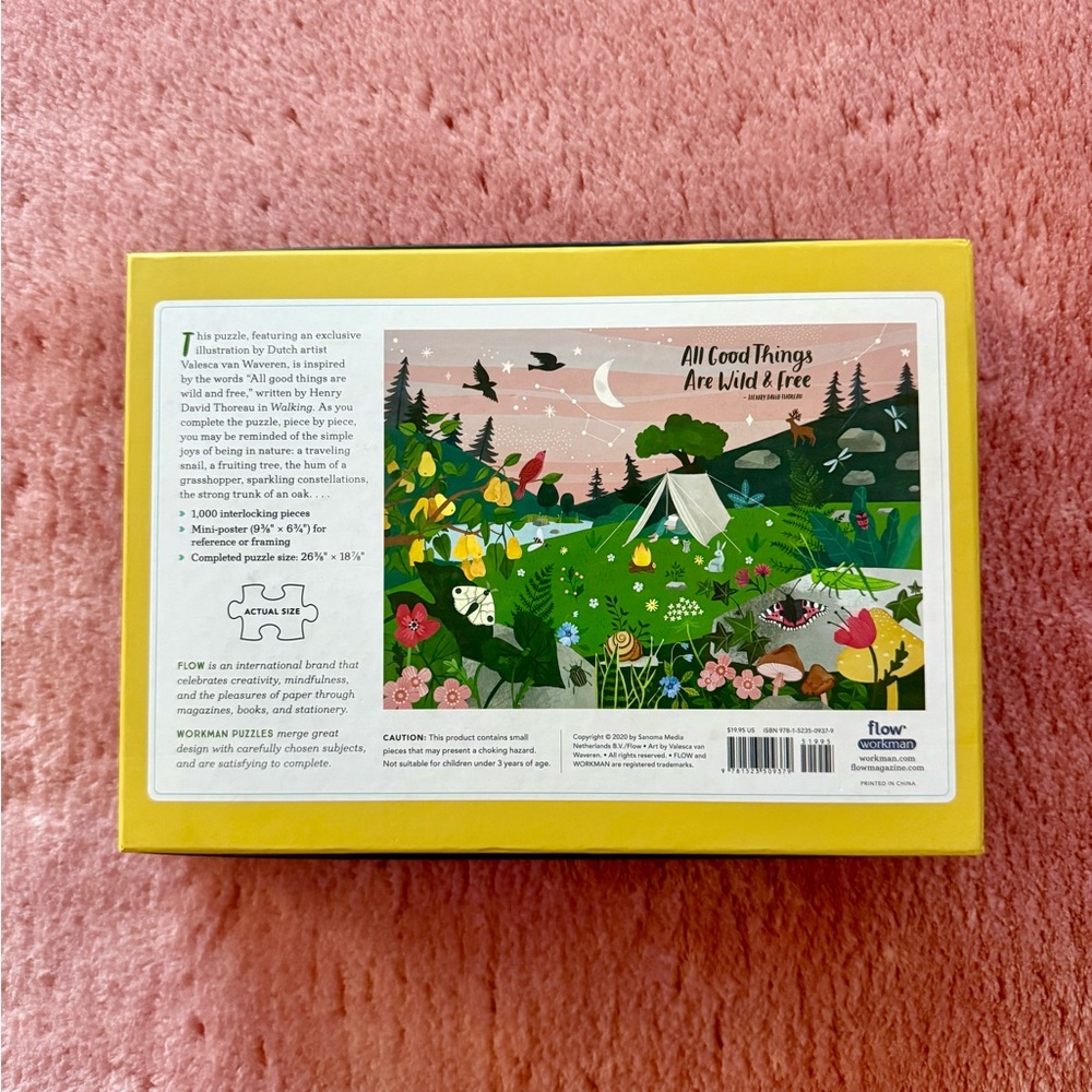 Workman Flow All Things are Wild & Free 1000 piece puzzle - Picture 2 of 3